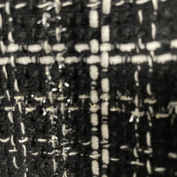 NWT Anne Klein Tweed 3/4- Sleeve Open Front Jacket in Black/White. Size Medium - Picture 4 of 9